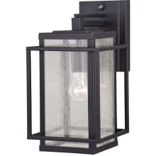 Hyde Park Single Light 14" Tall Outdoor Wall Sconce with Glass Panel Shades