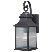 Cambridge Single Light 16" Tall Outdoor Wall Sconce with Glass Panel Shades