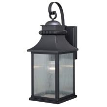 Cambridge Single Light 21" Tall Outdoor Wall Sconce with Glass Panel Shades