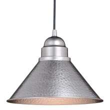 Outland Single Light 10" Wide Outdoor Pendant with A Metal Shade