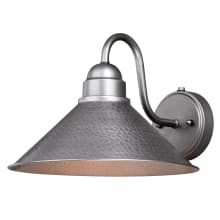 Outland Single Light 9" Tall Outdoor Wall Sconce with A Metal Shade