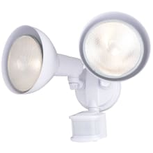 Outdoor Security 2 Light 12" Wide Adjustable Outdoor Flood Light with Motion Sensor - 180 Degree Beam Spread