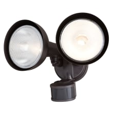 Outdoor Security 2 Light 12" Wide Adjustable Outdoor Flood Light with Motion Sensor - 240 Degree Beam Spread