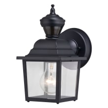 Bedford 10" Tall Outdoor Wall Sconce with Clear Glass Shade