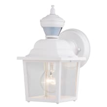 Bedford 10" Tall Outdoor Wall Sconce with Clear Glass Shade