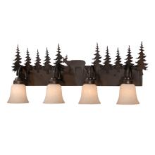 Bryce 4 Light 33" Wide Bathroom Vanity Light with Elk Accents