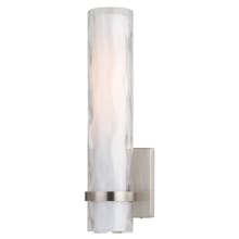 Vilo 14" Tall Bathroom Sconce with Water Glass and Frosted Glass Shade
