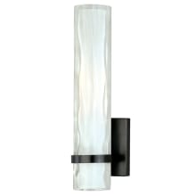 Vilo 14" Tall Bathroom Sconce with Water Glass and Frosted Glass Shade