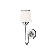 Kelsy 1 Light Bathroom Sconce with White Glass Shade