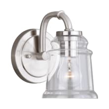 Toledo Single Light 8" Tall Bathroom Sconce