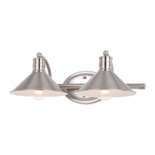 Akron 2 Light 18" Wide Bathroom Vanity Light