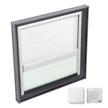 30-1/2 x 30-1/2 Inch Laminated LowE3 Fixed Curb Mount Skylight with White Room Darkening Solar Blind from the FCM Collection