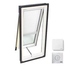 21 x 45-3/4 Inch Laminated LowE3 Manual Venting Deck Mount Skylight with White Room Darkening Solar Blind from the VS Collection