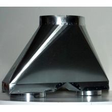 10" Diameter Modern Themed Multi-Blower Transition for Vent-A-Hood Range Hoods