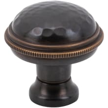 ArtWorth Solid Brass 1-1/4" Rustic Hammered Dome Luxury Cabinet Knob / Drawer Knob