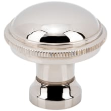 Purity Solid Brass 1-1/8" Traditional Ridged Round Cabinet Knob / Drawer Knob