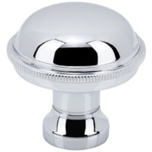 Purity Solid Brass 1-5/16" Traditional Ridged Dome Mushroom Cabinet Knob / Drawer Knob