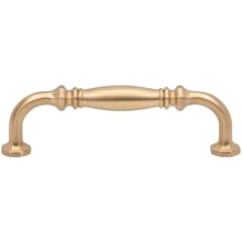 Palazzo Solid Brass 3-3/4" Center to Center Traditional Barrel Handle Cabinet Pull