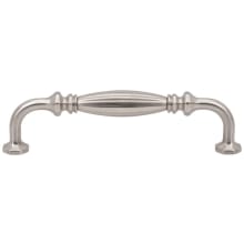Roscato Solid Brass 5-1/16" Center to Center Traditional Ribbed Barrel Cabinet Handle / Drawer Pull