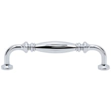 Roscato Solid Brass 5-1/16" Center to Center Traditional Ribbed Barrel Cabinet Handle / Drawer Pull