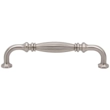 Roscato Solid Brass 6-5/16" Center to Center Traditional Ribbed Barrel Cabinet Handle / Drawer Pull