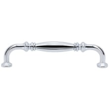 Roscato Solid Brass 6-5/16" Center to Center Traditional Ribbed Barrel Cabinet Handle / Drawer Pull