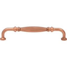 Roscato Solid Brass 7-9/16" Center to Center Traditional Ribbed Barrel Cabinet Handle / Drawer Pull