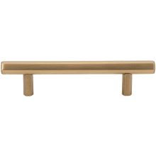 Insignia Solid Brass 3-3/4" Center to Center Urban Modern Faceted Geometric Cabinet Bar Handle / Drawer Bar Pull