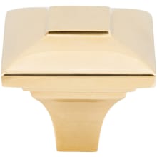 Alston Solid Brass 1-3/16 Inch Square Cabinet Knob