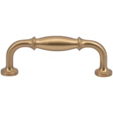 Cala Solid Brass 3" Center to Center Traditional Barrel Cabinet Handle / Drawer Pull