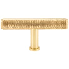Beliza Solid Brass 2-3/4" Diamond Knurled T Bar Cabinet Knob / T Drawer Knob