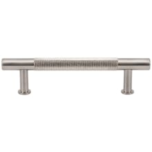 Beliza Solid Brass 3-3/4" Center to Center Diamon Knurled Modern Industrial Cabinet Handle / Drawer Pull