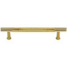 Beliza Solid Brass 5-1/16" Center to Center Diamon Knurled Modern Industrial Cabinet Handle / Drawer Pull