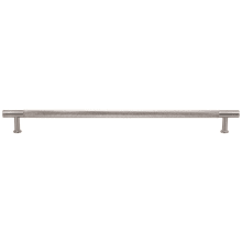 Beliza Solid Brass 12" Center to Center Diamond Knurled Modern Industrial Cabinet Bar Handle / Drawer Bar Pull