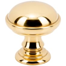 Ronan Solid Brass 1-1/2" Vintage Smooth Dome Round Mushroom Cabinet Knob / Drawer Knob