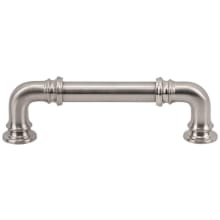 Ronan Solid Brass 3-3/4" Center to Center Vintage Industrial Pipe Style Cabinet Handle / Drawer Pull