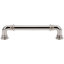 Ronan Solid Brass 5" Center to Center Vintage Industrial Pipe Style Cabinet Handle / Drawer Pull