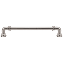 Ronan Solid Brass 7" Center to Center Vintage Industrial Pipe Style Cabinet Handle / Drawer Pull