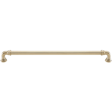 Ronan Solid Brass 12" Center to Center Vintage Industrial Pipe Style Large Cabinet Handle / Drawer Pull