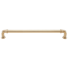 Ronan Solid Brass 18" Center to Center Vintage Industrial Pipe Style Appliance Handle / Appliance Pull