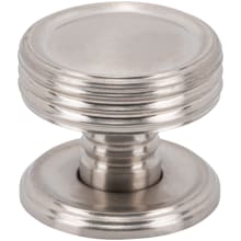 Divina Solid Brass 1" Round Ringed Disc Cabinet Knob / Drawer Knob