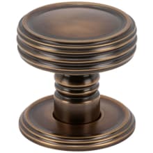 Divina Solid Brass 1-1/2" Ringed Round Mushroom Cabinet Knob / Drawer Knob