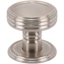 Divina Solid Brass 1-1/2" Ringed Round Mushroom Cabinet Knob / Drawer Knob
