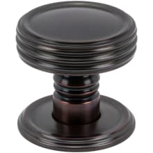 Divina Solid Brass 1-1/2" Ringed Round Mushroom Luxury Cabinet Knob / Drawer Knob