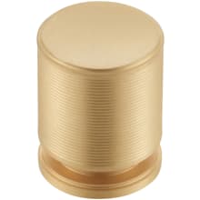 Vibe Solid Brass 1-1/8 Inch Cylindrical Cabinet Knob