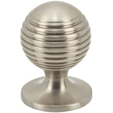 Divina Solid Brass 1" Ringed Sphere Round Cabinet Ball Knob