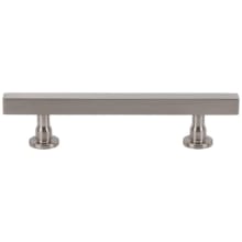Dante Solid Brass 3-3/4" Center to Center Sleek Square Bar Cabinet Handle / Drawer Pull