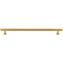 Dante Solid Brass 12" Center to Center Sleek Large Square Bar Cabinet Handle / Drawer Pull