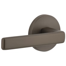 Circolo Left Handed Solid Brass Passage Door Lever Set with Lusso Lever and Circolo Rosette - 2-3/4" Backset