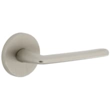 Circolo Right Handed Solid Brass Privacy Door Lever Set with Brezza Lever and Circolo Rosette - 2-3/4" Backset